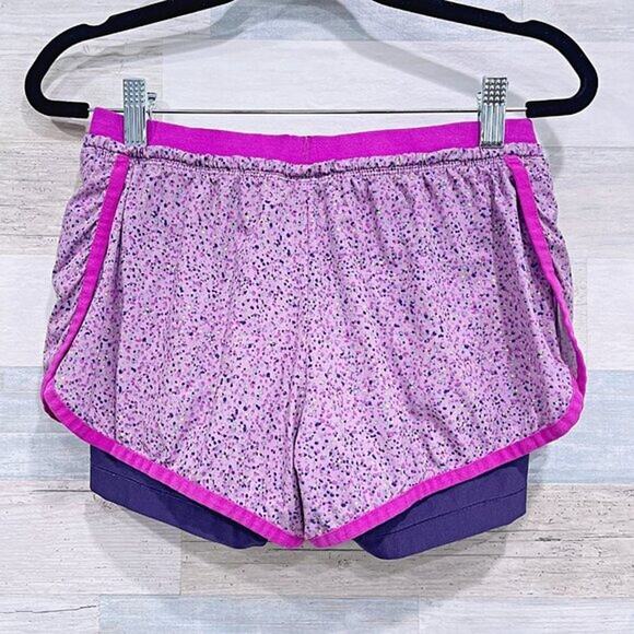 NIKE Dri Fit 2 In 1 Running Shorts Purple Gym Work Out Activewear Womens Small - Picture 5 of 7